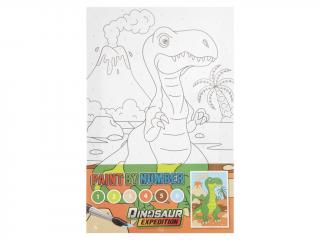 Set creativ Picteaza pe numere, canvas T-rex si Pterodactil