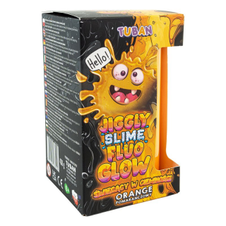 Set DIY experimente JIGGLY SLIME FLUO GLOW ,       PORTOCALIU 430 g