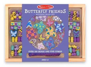 Set margele din lemn Fluturasi Prietenosi Melissa and Doug