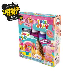 SET TUBI JELLY (gel modelator) cu 3 culori ,   DULCIURI