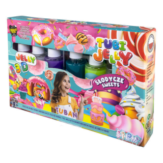 SET TUBI JELLY (gel modelator) cu 6 culori ,       DULCIURI