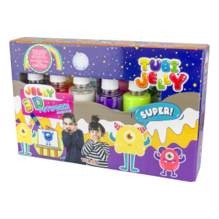SET TUBI JELLY (gel modelator) cu 6 culori ,       MONSTRI