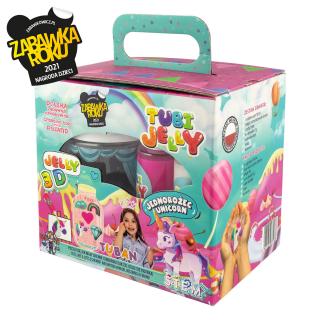 SET TUBI JELLY (gel modelator) cu 6 culori si acvariu mic ,       UNICORN