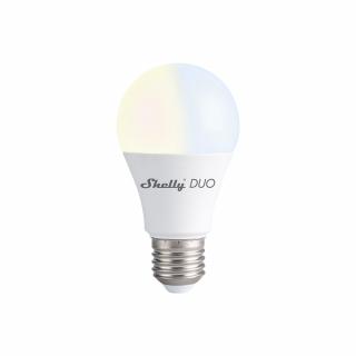 Bec LED inteligent Shelly Duo, Wi-Fi, E27, 9W, 800 lm, lumina alba rece calda, control aplicatie, compatibil Amazon Alexa si Google Assistant