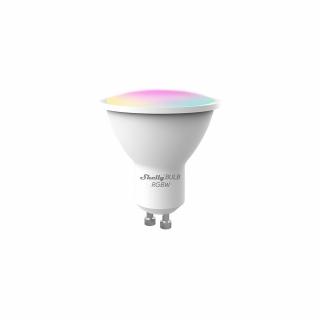 Bec LED RGB inteligent Shelly Duo RGBW, Wi-Fi, GU10, 5W, 400 lm, lumina colorata, control aplicatie, compatibil Amazon Alexa si Google Assistant