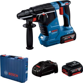 Bosch GBH 187-LI Ciocan rotopercutor cu acumulator 2.4J + 2xacumulatori GBA 18V, 5.0Ah + incarcator + valiza