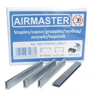 Capse pentru capsator pneumatic Airmaster, 16x5.7 mm, set 5000 buc