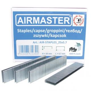 Capse pentru capsator pneumatic Airmaster, 25x5.7 mm, set 5000 buc