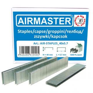 Capse pentru capsator pneumatic Airmaster, 40x5.7 mm, set 5000 buc