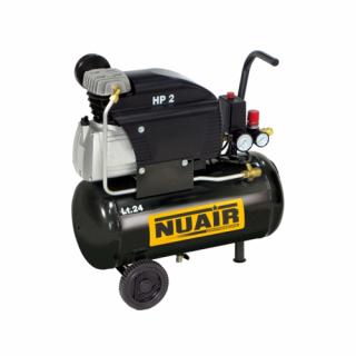 Compresor de aer Nuair NUB FC2 24, 1.5 kW, 2 CP, 8 bar, 222 L min, 24 litri