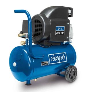 Compresor de aer Scheppach HC 26, 1.5 kW, 2.2 CP, 8 bar, 220 L min, 24 litri