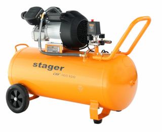 Compresor de aer Stager Air 36D100, 2.2 kW, 3 CP, 10 bar, 356 L min, 100 litri