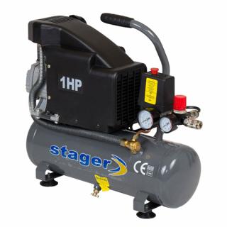 Compresor de aer Stager HM1010K, 0.75 kW, 1 CP, 8 bar, 126 L min, 6 litri