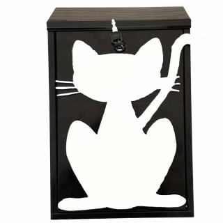 Cutie postala VivaTechnix Cat KRO-1234, otel, 400 x 250 x 100 mm, Negru Alb, 2 chei