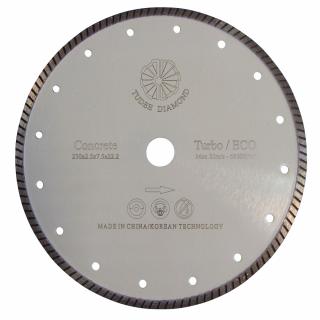 Disc diamantat taiere beton dur Tudee, turbo, standard, 115 x 22.2 mm