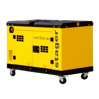 Generator de curent insonorizat, dual, Stager YDE13TA-TA3, 11 kVA, 39A, diesel, 3000 rpm