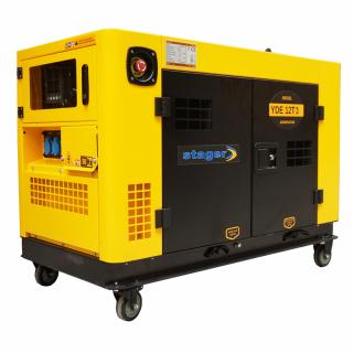 Generator de curent insonorizat, trifazat Stager YDE12T3, 12 kVA, 16A, diesel, 3000 rpm