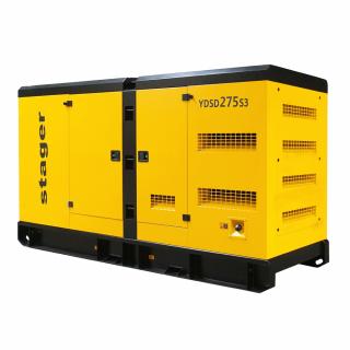 Generator de curent insonorizat, trifazat Stager YDSD275S3, 275 kVA, 361A, diesel, 1500 rpm