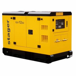 Generator de curent insonorizat, trifazat Stager YDY12S3, 12 kVA, 16A, diesel, 1500 rpm