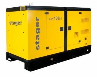 Generator de curent insonorizat, trifazat Stager YDY138S3, 138 kVA, 180A, diesel, 1500 rpm