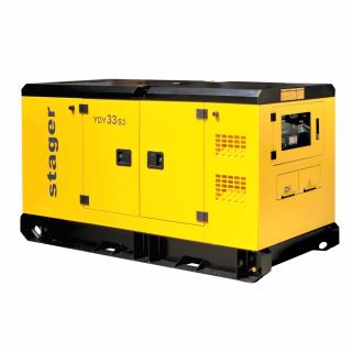 Generator de curent insonorizat, trifazat Stager YDY33S3, 33 kVA, 43A, diesel, 1500 rpm