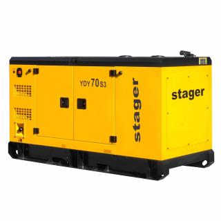 Generator de curent insonorizat, trifazat Stager YDY70S3, 70 kVA, 89A, diesel, 1500 rpm