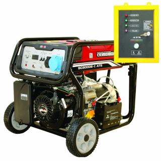 Generator de curent monofazat Senci SC-8000-ATS, 7 kW, AVR, benzina, pornire electrica, automatizare