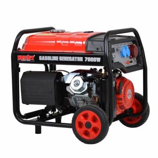 Generator de curent trifazat HECHT GG 8000, 7 kW, AVR, benzina, pornire electrica