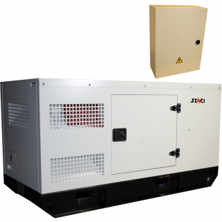 Generator insonorizat Senci SCDE 19YSM, 19 kVA, monofazat, diesel, AVR si ATS inclus