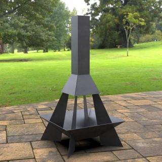 Incalzitor de terasa gradina, Pyramid Rocket KRO-1073, Otel, Negru, 1580 x 800 mm, grosime 3 mm