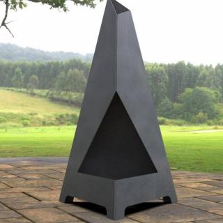 Incalzitor de terasa gradina, Triangular Pyramid KRO-1071, Otel, Negru, 1200 x 700 x 700 mm, grosime 3 mm