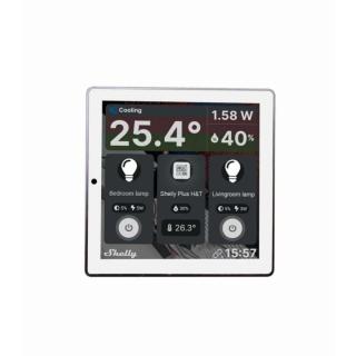 Intrerupator Smart cu touchscreen Shelly Wall Display, Alb, Wi-FI, Bluethooth