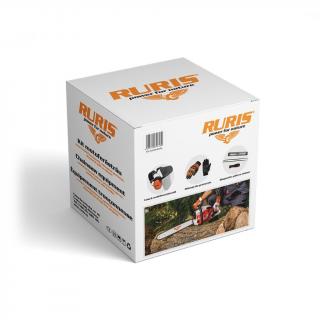 Kit motoferastrau Ruris (casca, manusi, dispozitiv pila cu maner)