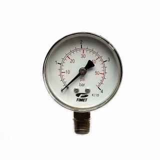 Manometru presiune aer Vepa D210 1, 0-4 bar, filet radial 1 4  , D63 mm