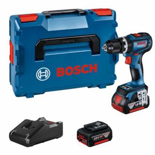 Masina de gaurit cu percutie Bosch GSB 18V-90 C + 2 x Acumulatori GBA 18V, 5Ah + Incarcator rapid GAL 18V