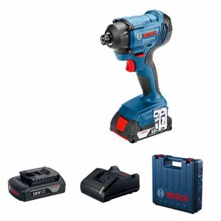 Masina de insurubat cu impact 1 4   Bosch GDR 180-LI, cu 2 acumulatori Li-Ion 18V, 2Ah, 160 Nm