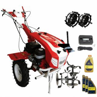 Motocultor Bisonte Agro BTA-13SG (PACHET 1), 13 CP, benzina + roti cauciuc + roti metalice + plug arat + ulei motor + ulei transmisie + contor ore functionare