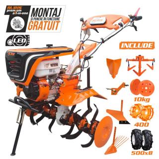 Motocultor Ruris 732ACC, 8.5 CP, benzina, 2+1 viteze + accesorii