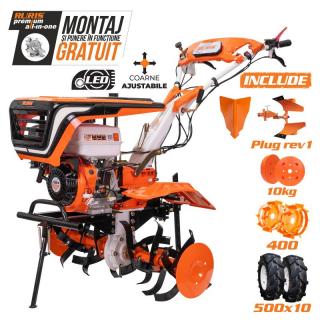 Motocultor Ruris 751KS, 9.5 CP, benzina, 2+1 viteze + accesorii