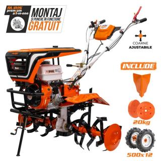 Motocultor Ruris 915K, 15 CP, benzina, 2+1 viteze + accesorii