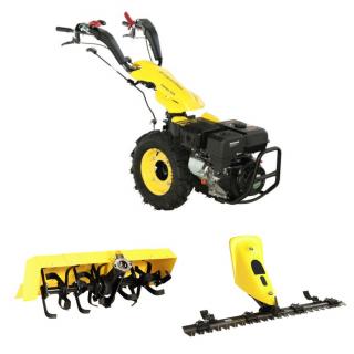 Pachet - Motocultivator ProGARDEN Campo U16, 14 CP, benzina, pornire la sfoara, 3+2 viteze, reductor + Freza tractata BT-X90N 90 cm + Bara cosire BT-BC12 120 cm