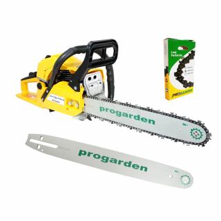 Pachet - Motofierastrau pe benzina ProGARDEN MF3040P, 3 CP, 51 cmc, 2 lame si 2 lanturi