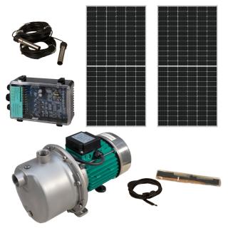 PACHET - Pompa de suprafata autoamorsanta ProGARDEN TSSGJ3.2-35-48 500, solar, 500W 48V, MPPT, 35 m, 3.2 mch, inox + 2 x Panou fotovoltaic SP460M-72H