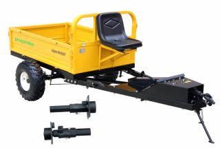 Pachet - Remorca cu tractiune ProGARDEN Alpine RM500T, 500 kg, 1 osie, roti 19x7-8 + Set manicoti Adaptiv 3 in 1 S