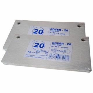 Placi filtrante 20x10 cm ROVER 20, filtrare fina, set 10 buc