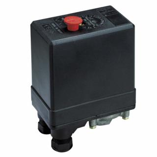 Presostat compresor monofazat, 20 A, filet 3 8  , 3 iesiri 1 4  , 12 bar