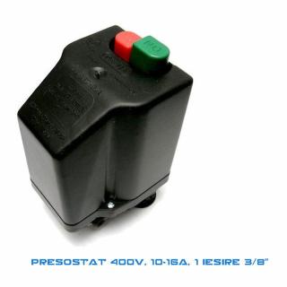 Presostat compresor trifazat, 10-16 A, filet 3 8  , 12 bar
