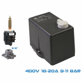 Presostat compresor trifazat Condor MDR3, 16-20 A, filet 3 8  , 9-11 bar
