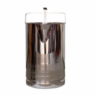 Recipient din inox, cu flotor, pentru masurarea laptelui, 20 litri