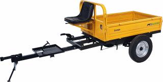 Remorca motocultor ProGARDEN Campo RM600C, 600 kg, 1 osie, prindere bolt, roti profil agricol 6.00-12
